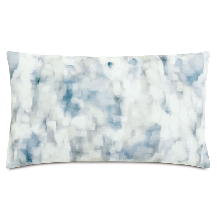 Camille Spa Blue and Green Watercolor Rectangular Decorative Pillow