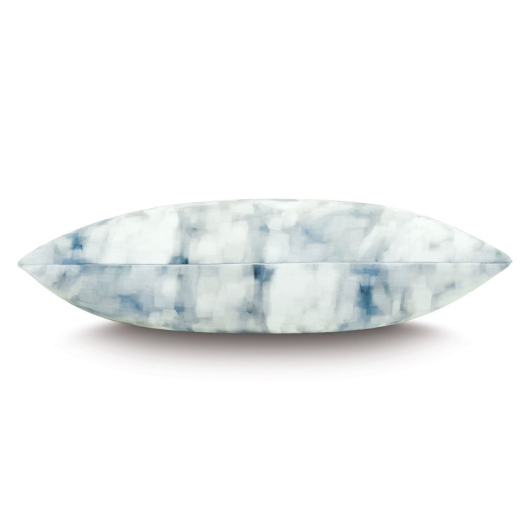 Camille Spa Blue and Green Watercolor Rectangular Decorative Pillow