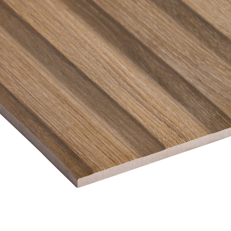 Brookline Ribbon Tan Brown Matte Porcelain Large Format Tile