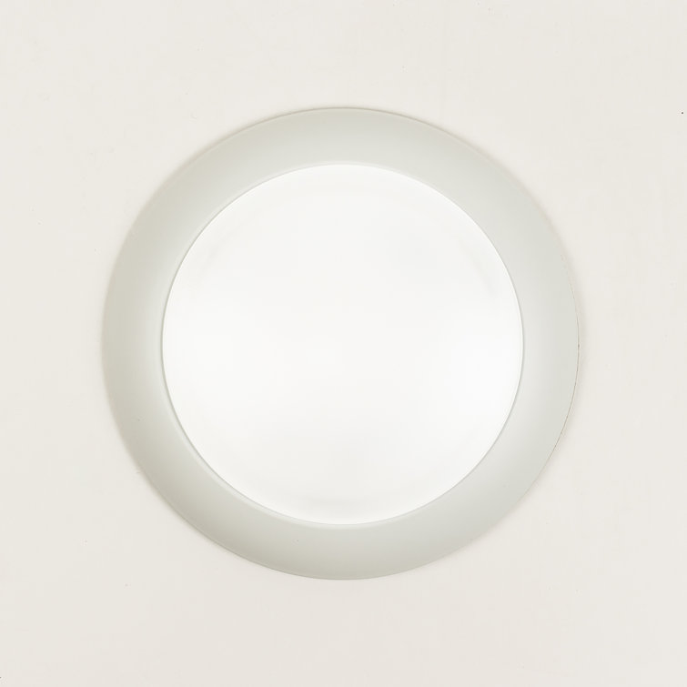 Sleek White Acrylic LED Flush Mount for Indoor/Outdoor Use