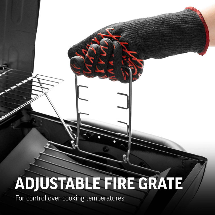 Dual Function Black Gas and Charcoal Grill with Smoker