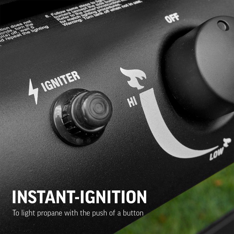 Dual Function Black Gas and Charcoal Grill with Smoker