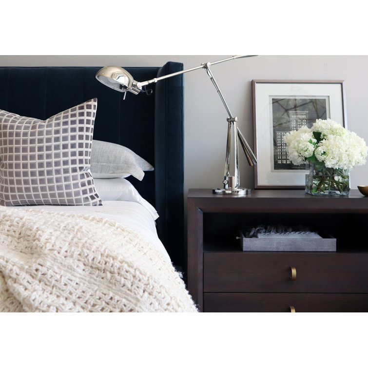 Slate Shagreen Medium Tray with Gold Handles