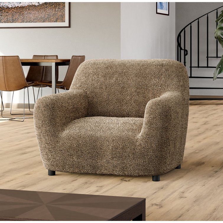 Mediterra Mocha Stretch Polyester Armchair Slipcover