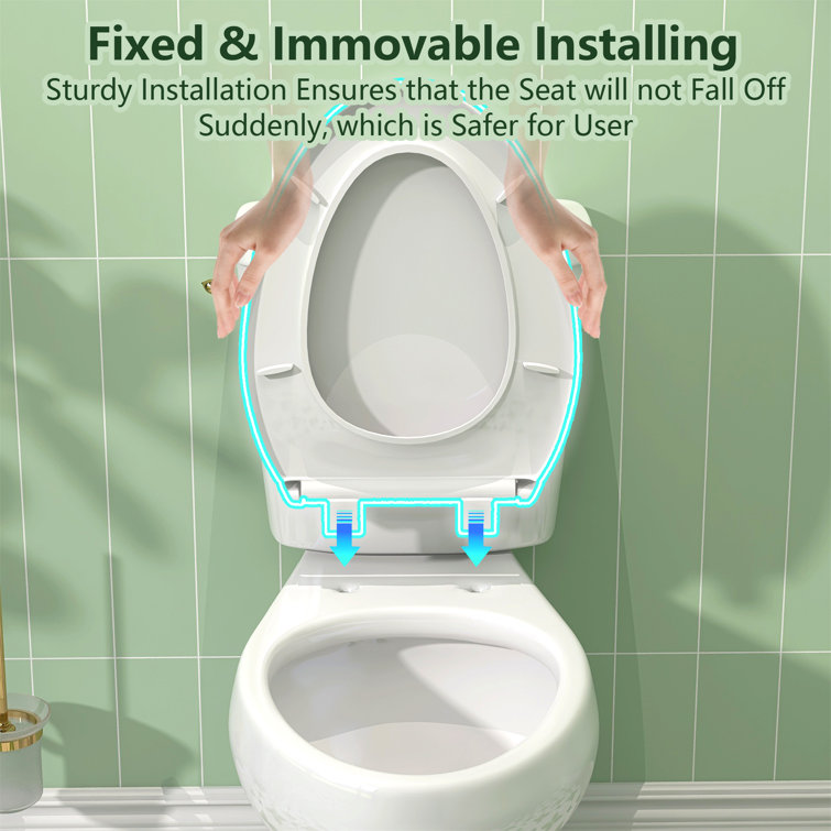 White Ceramic Elongated High Efficiency Two-Piece Toilet