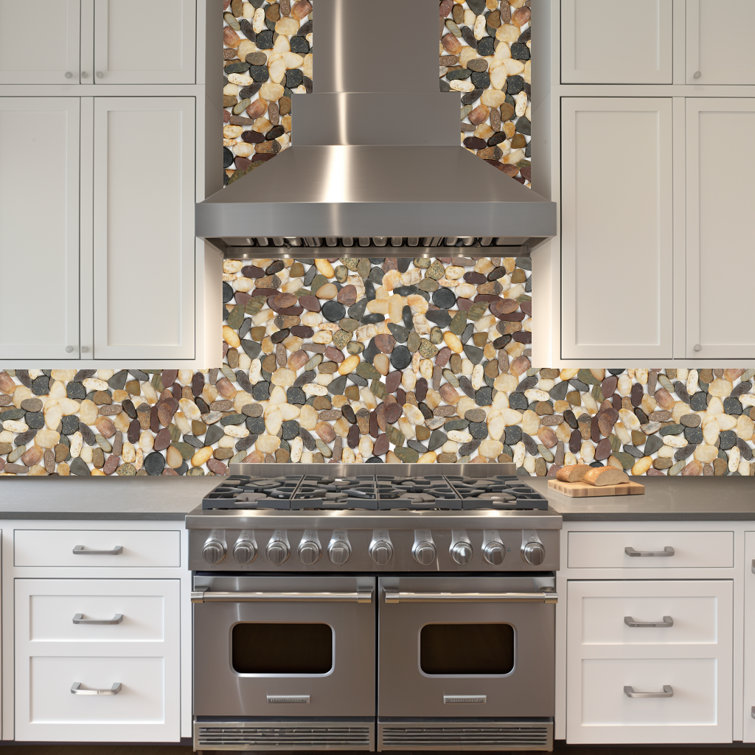 Mixed Color Natural Pebble Stone Mosaic Tile for Indoor and Outdoor Use