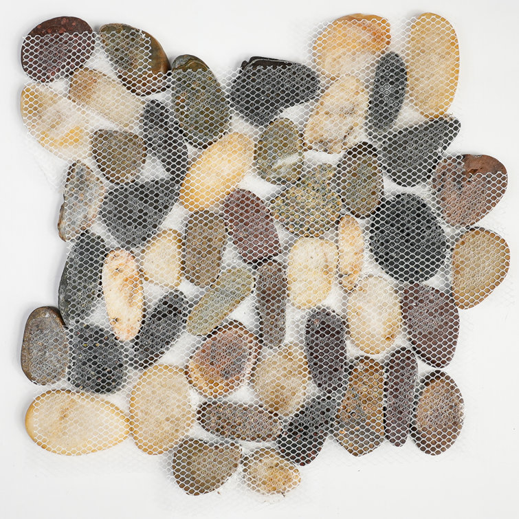 Mixed Color Natural Pebble Stone Mosaic Tile for Indoor and Outdoor Use