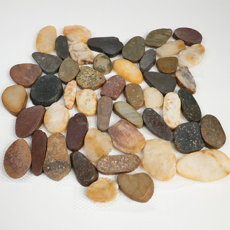 Mixed Color Natural Pebble Stone Mosaic Tile for Indoor and Outdoor Use