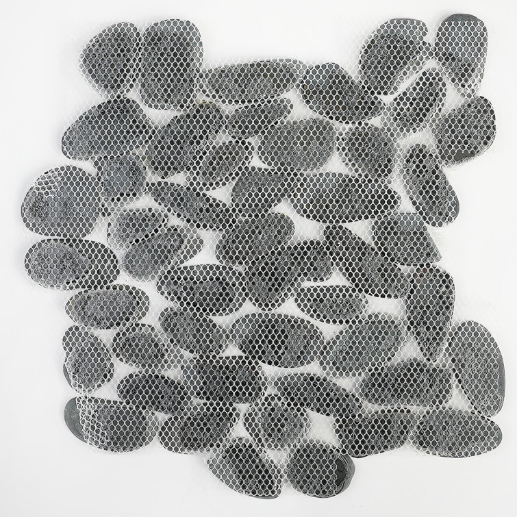 StoneCreek Grey Natural Pebble Mosaic Tile for Indoor/Outdoor Use