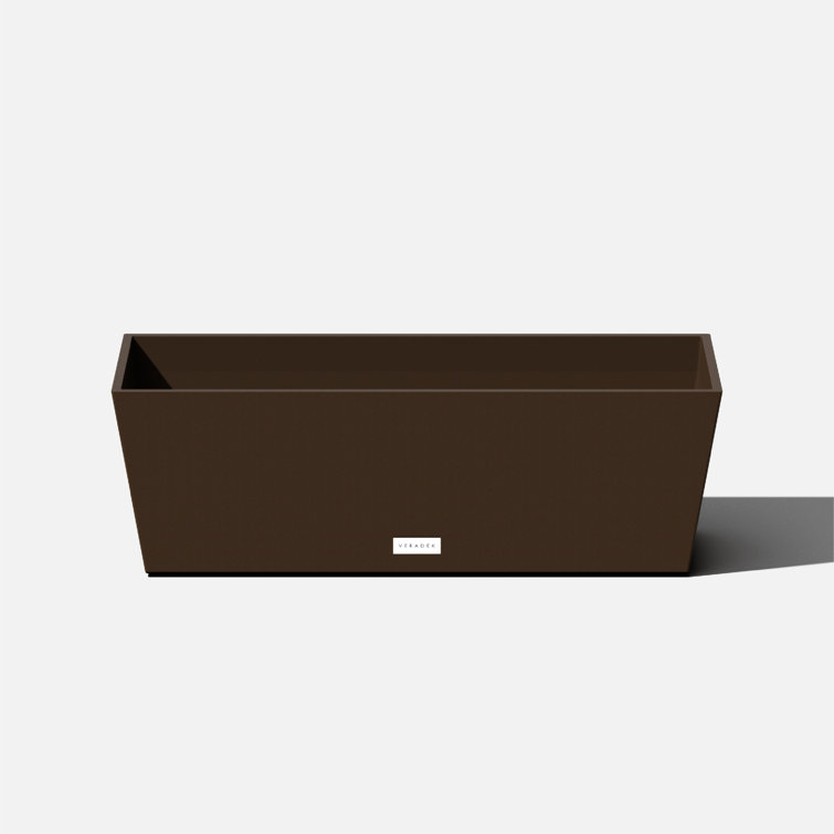 Espresso Contemporary 25.5" Recycled Plastic Window Box Planter