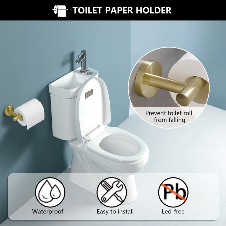 Brushed Gold 5-Piece Stainless Steel Bathroom Hardware Set