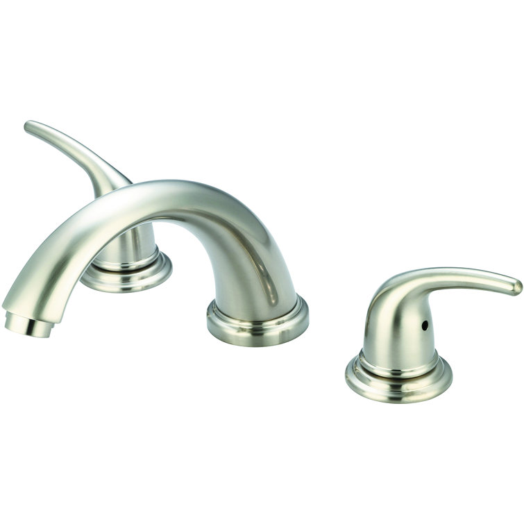 PVD Brushed Nickel Traditional Deck Mount Tub Faucet Set