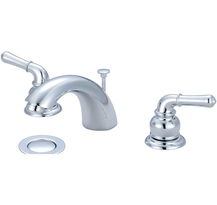 Chrome Widespread 2-Handle Bathroom Faucet with Drain Assembly