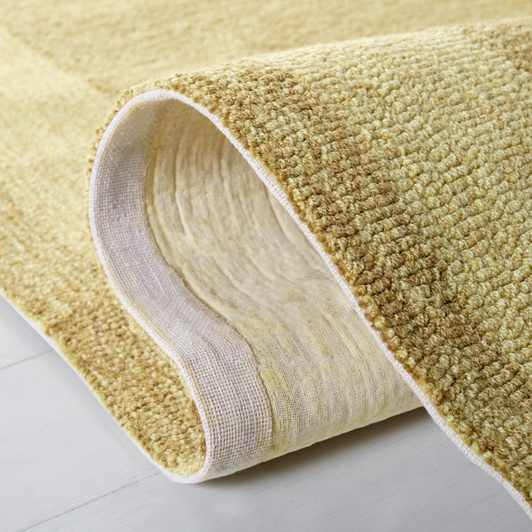 Green Hand Hooked Synthetic 6' x 9' Area Rug