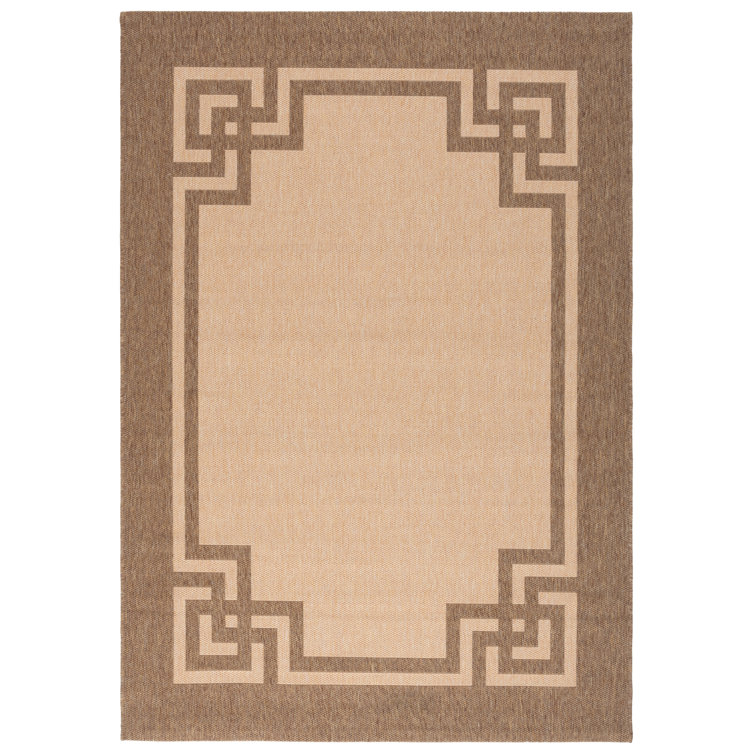 Beige and Dark Beige Tufted Reversible Rectangular Rug