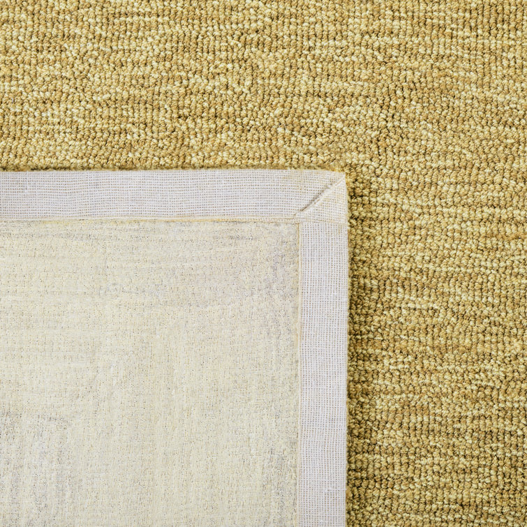 Green Hand Hooked Synthetic 6' x 9' Area Rug