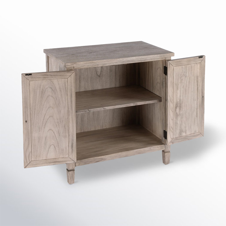 Desert Sand Traditional 2-Door Cane Cabinet with Adjustable Shelving