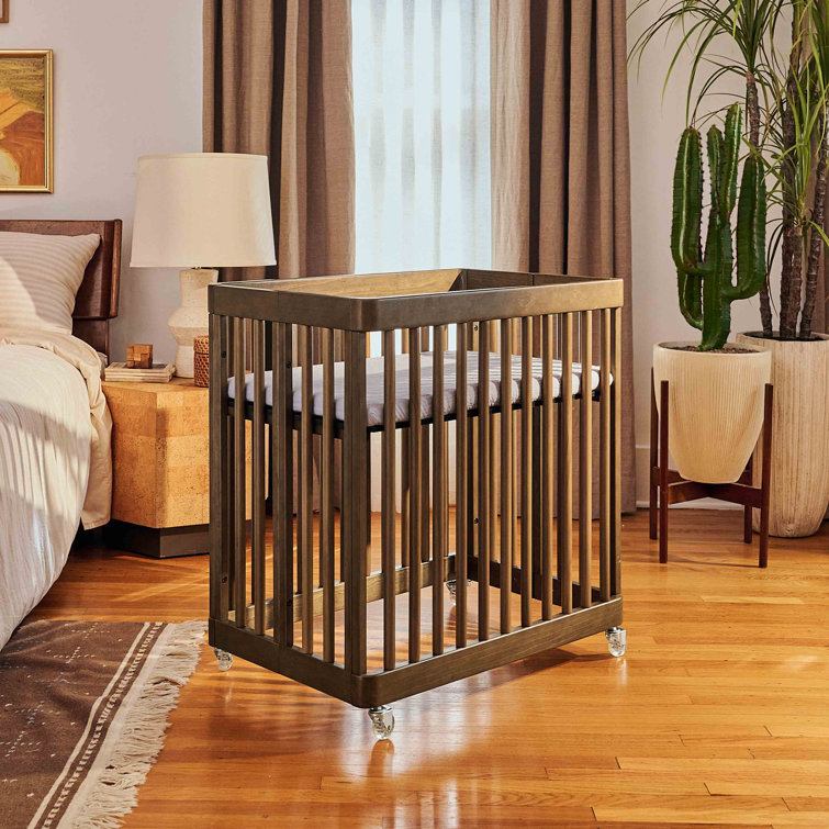 Natural Walnut 8-in-1 Convertible Crib with Rounded Spindles