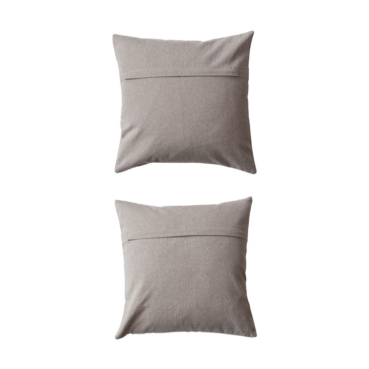 Cotton and Linen Square Christmas Tree Embroidered Pillow Set