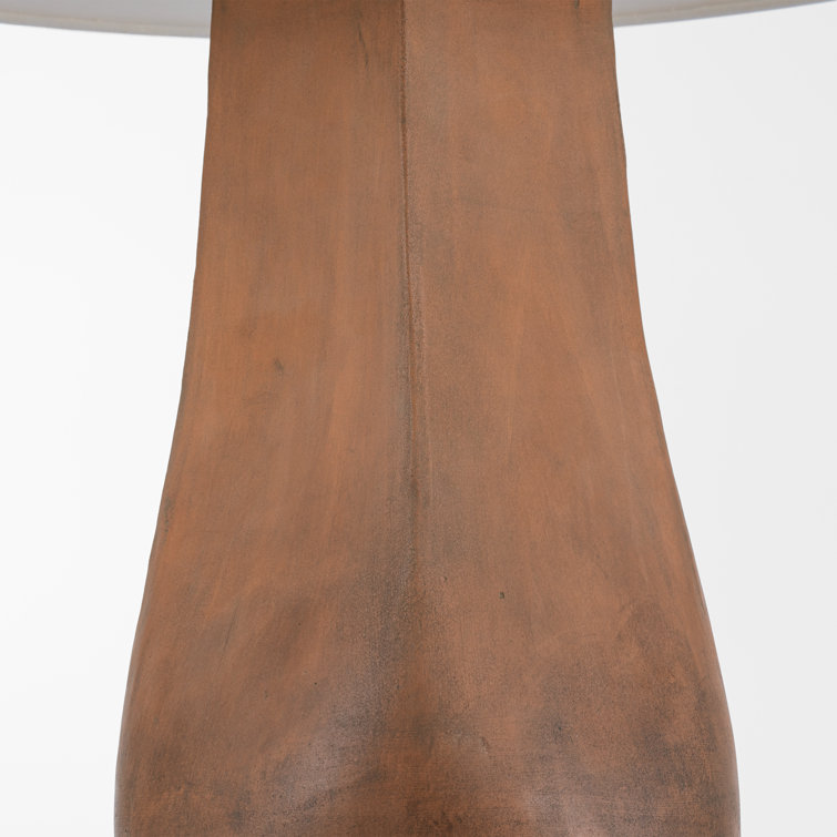 Natural Terracotta Adjustable Outdoor Table Lamp with Linen Shade