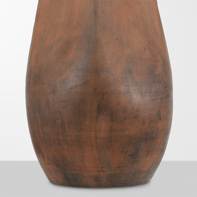 Natural Terracotta Adjustable Outdoor Table Lamp with Linen Shade