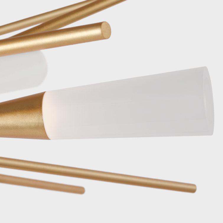 Stellar Gild 28" Modern LED Semi Flush Mount Light