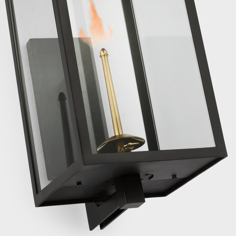 Matte Black 30.5'' Gas Outdoor Wall Lantern