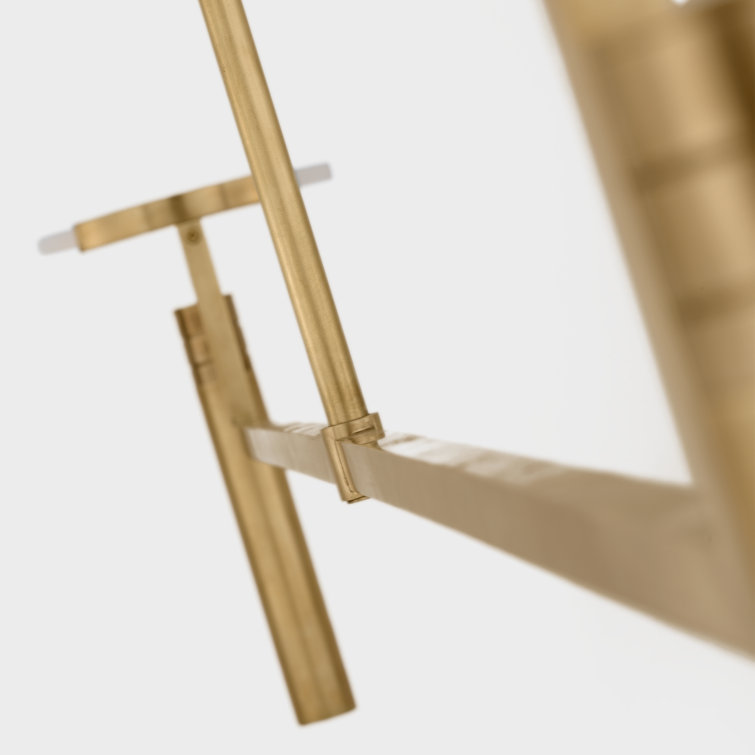 Antique Brass 60-Inch LED Linear Chandelier