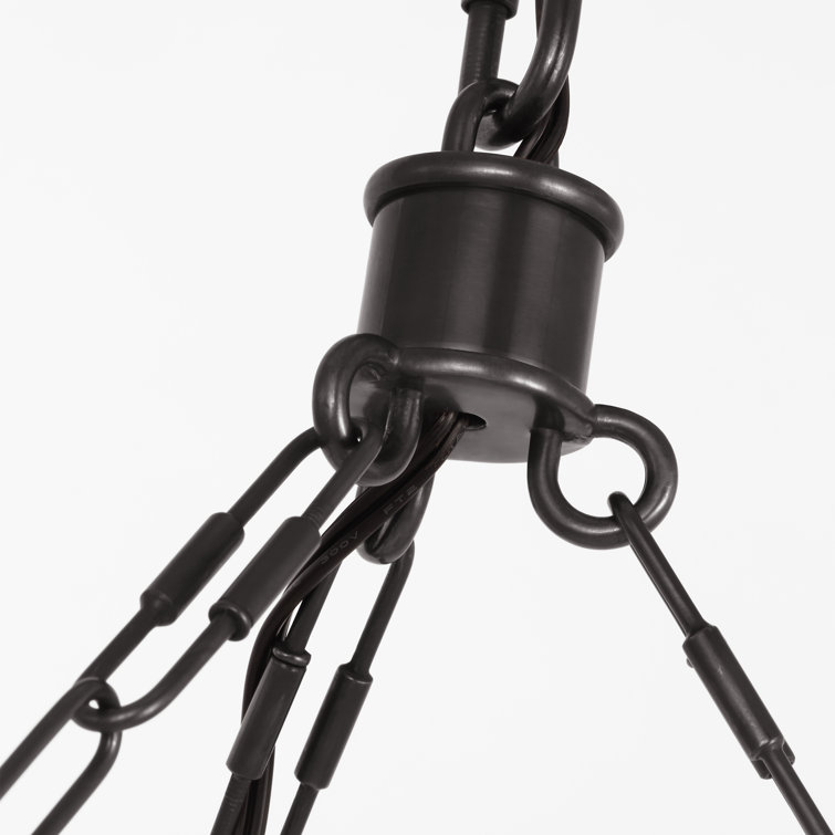 Matthew Bronze 3-Light LED Chandelier with Alabaster Shade