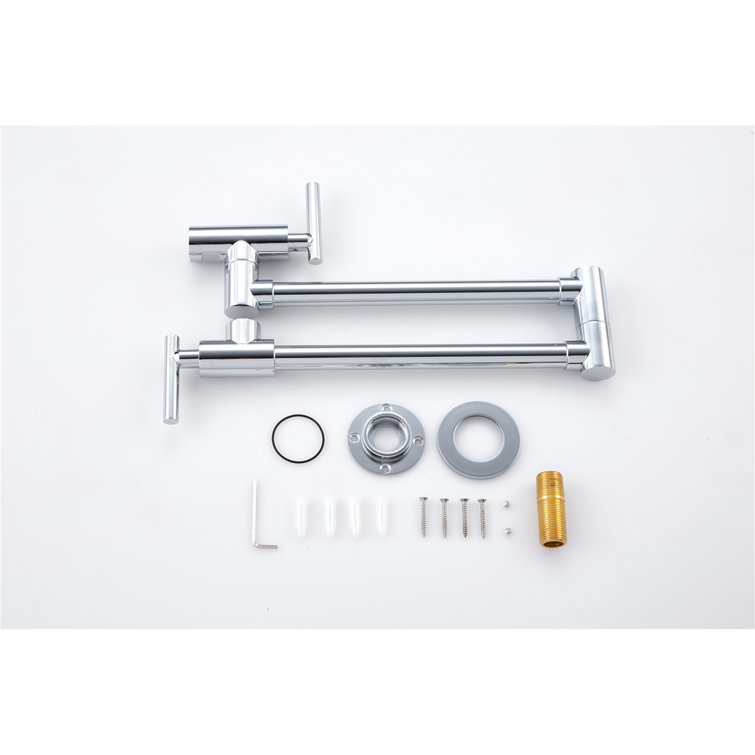 Chrome Wall Mount Folding Kitchen Pot Filler Faucet