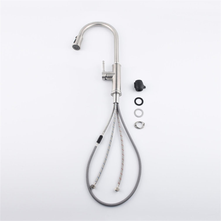 Brushed Nickel Single Handle Pull Down Kitchen Faucet