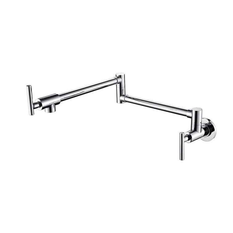 Chrome Wall Mount Folding Kitchen Pot Filler Faucet