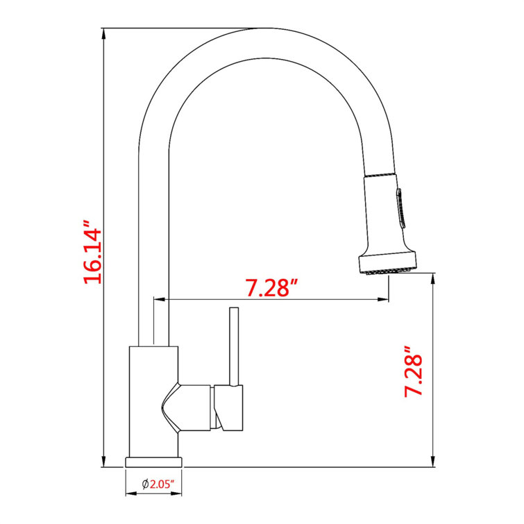 Brushed Nickel High-Arc Pull Down Kitchen Faucet with Soap Dispenser