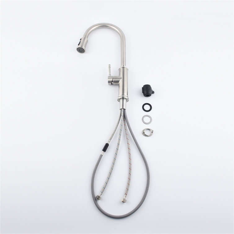 Brushed Nickel Stainless Steel Pull-Out Spray Kitchen Faucet
