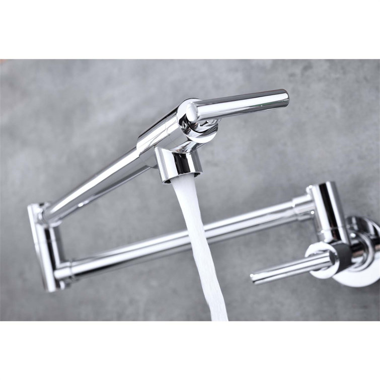 Chrome Wall Mount Folding Kitchen Pot Filler Faucet