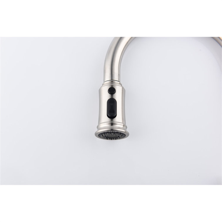 Brushed Nickel Single Handle Pull Down Kitchen Faucet