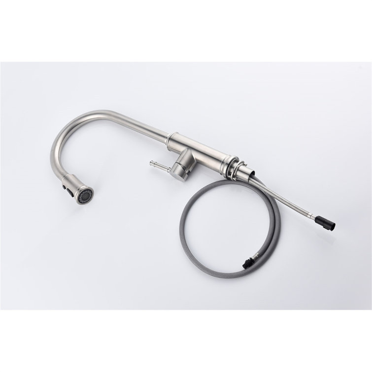 Brushed Nickel Single Handle Pull Down Kitchen Faucet