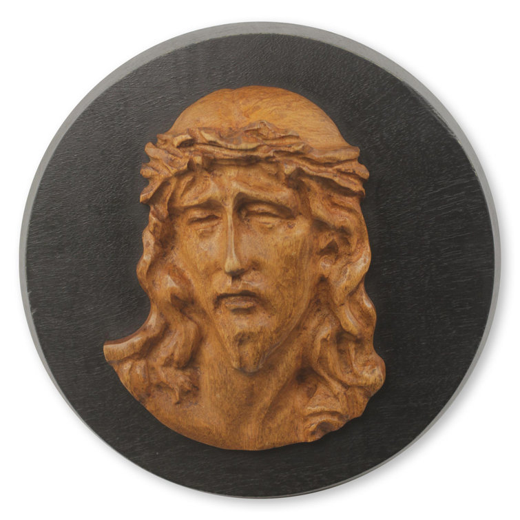 Hand Carved Teakwood Religious Wall Sculpture