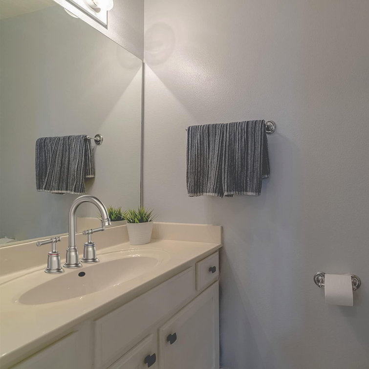 Classical Brushed Nickel 8 Inch Widespread Bathroom Faucet Set
