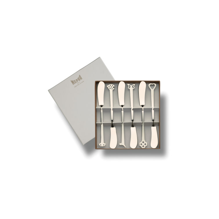 Elegant Stainless Steel Butter Spreaders Set with Decorative Handles
