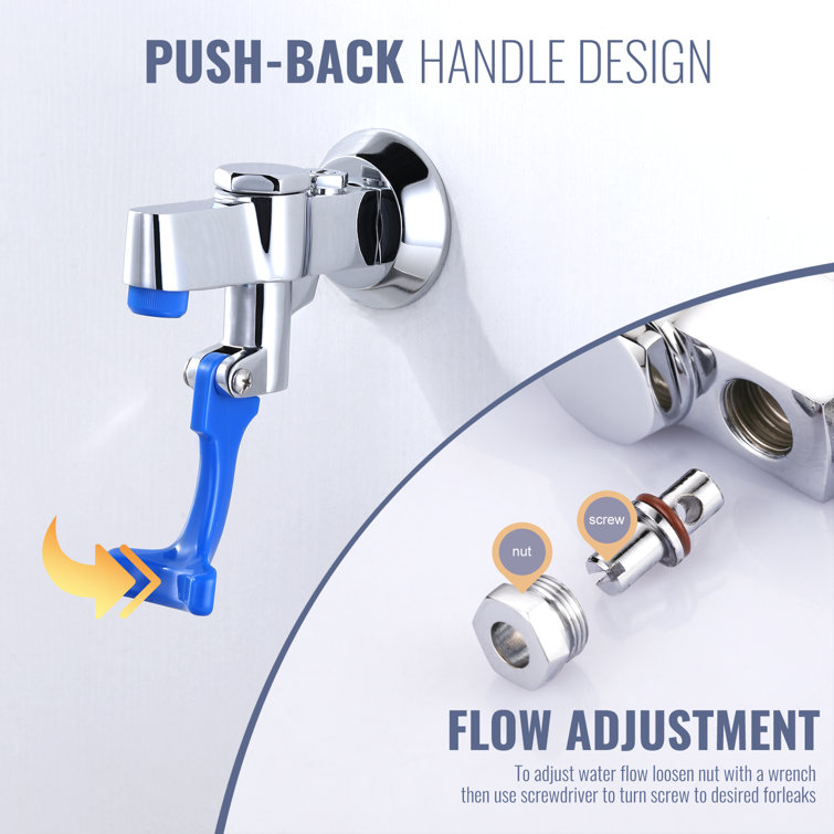 Chrome Wall Mounted Single Handle Drinking Fountain Faucet