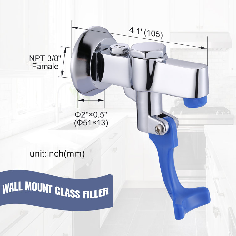 Chrome Wall Mounted Single Handle Drinking Fountain Faucet