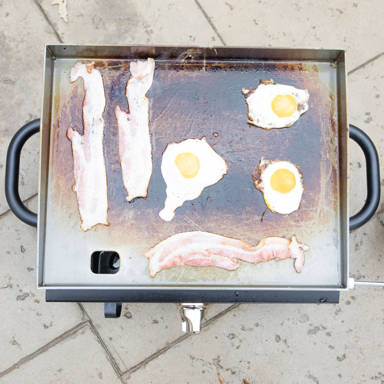19-Inch Black Stainless Steel Portable Propane Gas Griddle