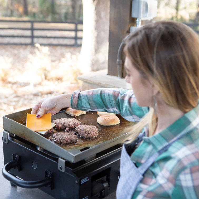 19-Inch Black Stainless Steel Portable Propane Gas Griddle