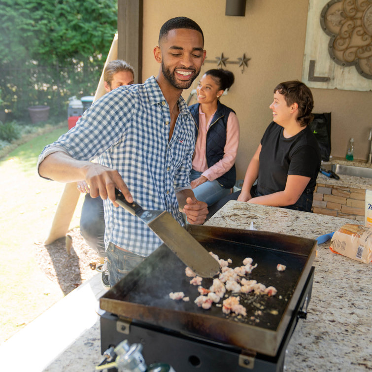 19-Inch Black Stainless Steel Portable Propane Gas Griddle