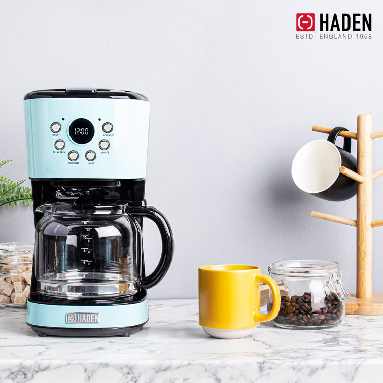 Turquoise Heritage 12-Cup Programmable Drip Coffee Maker with Strength Selector