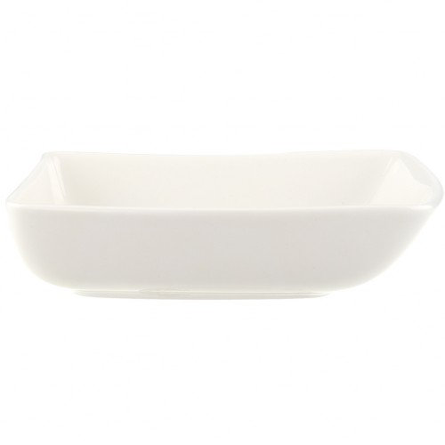 Elegant White Ceramic Square Snack Bowl for Everyday Elegance