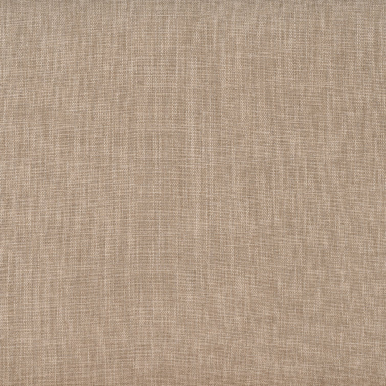 Elegant Natural Wood and Beige Linen Storage Bench with Rattan Back