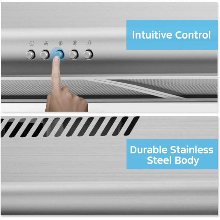 Midea 30-Inch Stainless Steel Convertible Under Cabinet Range Hood