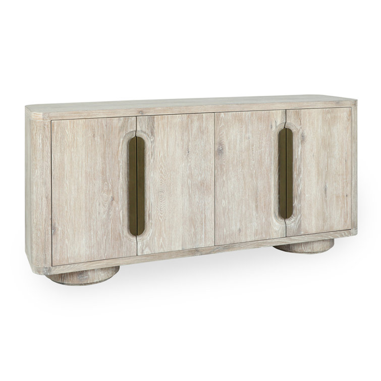 Tiber 74" White Wash Oak Veneer Buffet Sideboard